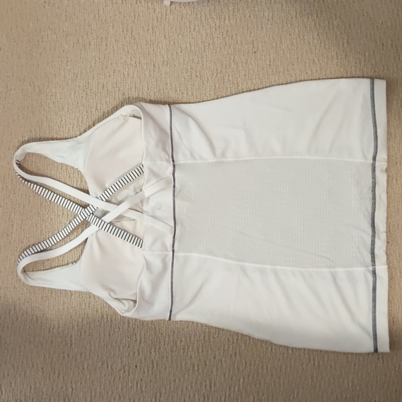 Lululemon Energy Tank Angel wing stripe (cream /grey) - Picture 3 of 3